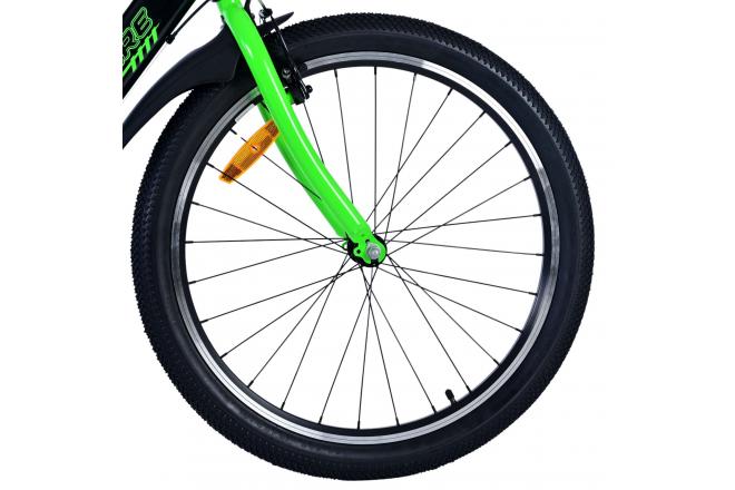 Volare Sportivo Vélo enfant - Garçons - 24 pouces - 7 vitesses - Noir Vert