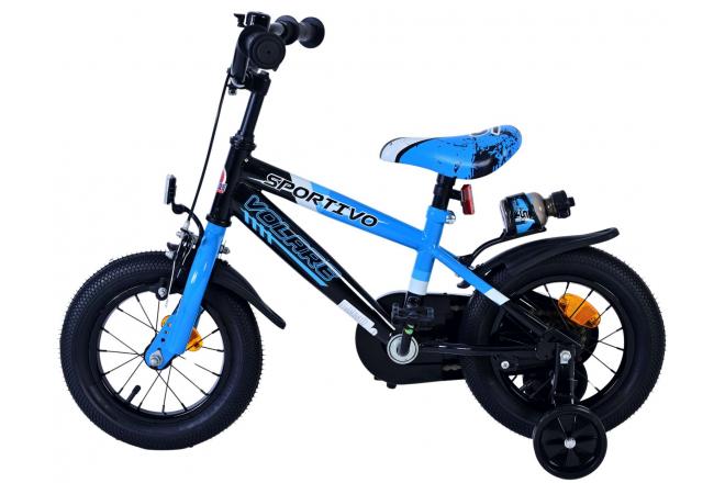 Volare Sportivo Vélo enfant - garçon - 12 pouces - Bleu Noir