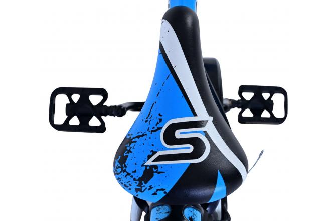 Volare Sportivo Vélo enfant - Garçons - 12 pouces - Bleu Noir - Freins à deux mains