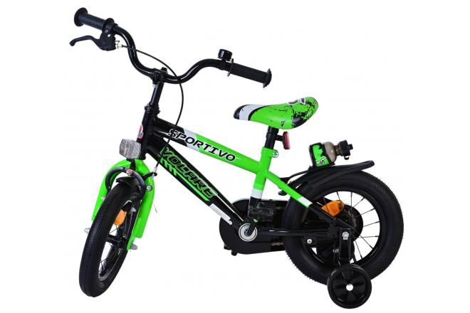 Volare Sportivo Vélo enfant - garçon - 12 pouces - Vert Noir
