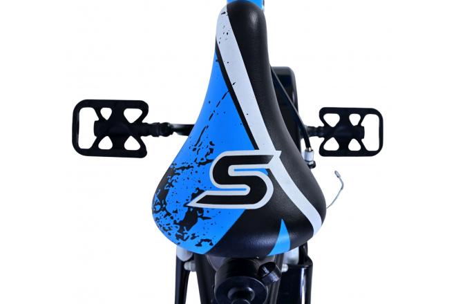 Volare Sportivo Vélo enfant - Garçons - 14 pouces - Bleu Noir - Freins à deux mains