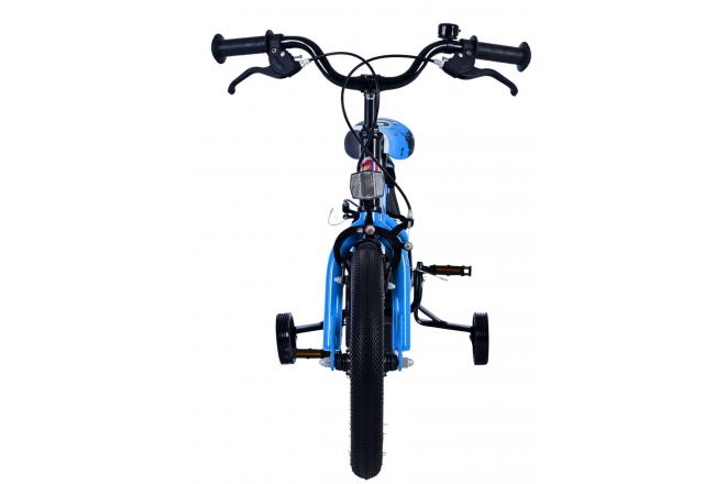 Volare Sportivo Vélo enfant - Garçons - 14 pouces - Bleu Noir - Freins à deux mains