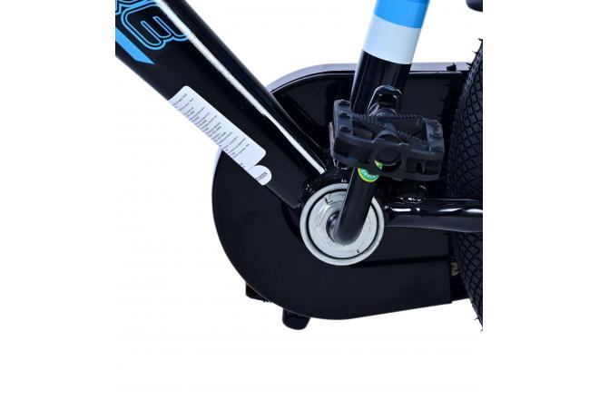 Volare Sportivo Vélo enfant - Garçons - 14 pouces - Bleu Noir - Freins à deux mains