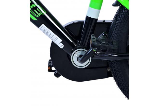Volare Sportivo Vélo enfant - Garçons - 14 pouces - Vert Noir - Freins à deux mains