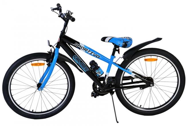 Volare Sportivo Vélo enfant - Garçons - 24 pouces - Noir Bleu