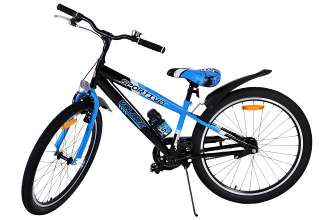 Volare Sportivo Vélo enfant - Garçons - 24 pouces - Noir Bleu