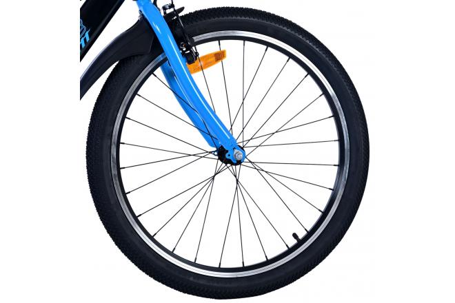 Volare Sportivo Vélo enfant - Garçons - 24 pouces - Noir Bleu - Freins à deux mains