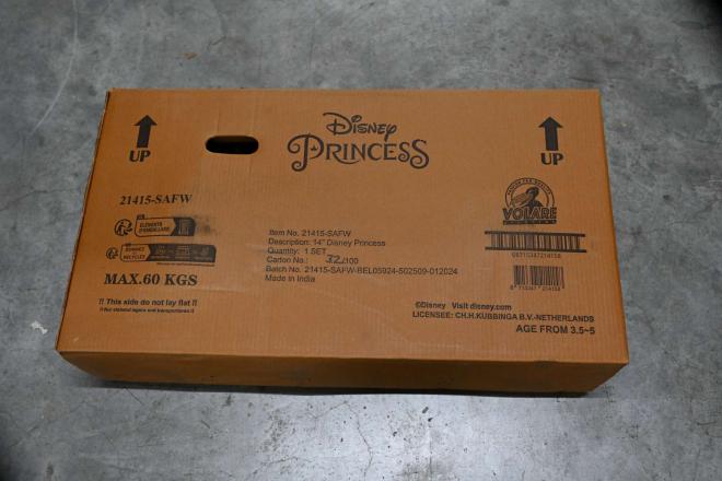Vélo enfant Disney Princesse - Filles - 14 pouces - Rose - Freins à deux mains