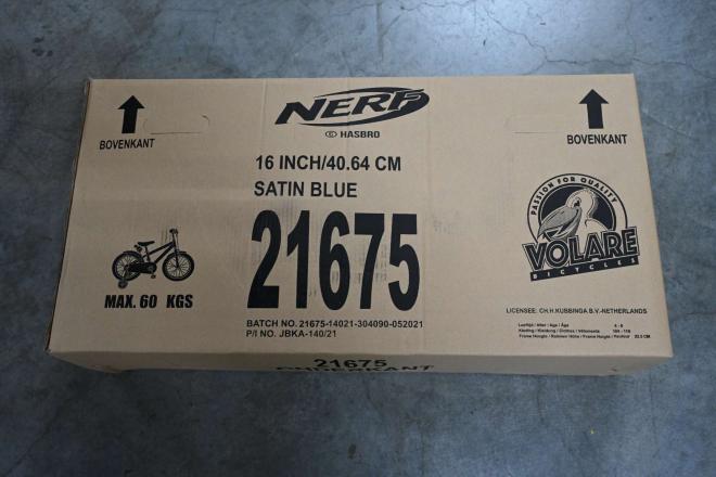 NERF Vélo pour enfants - Garçons - 16 pouces - Bleu satiné