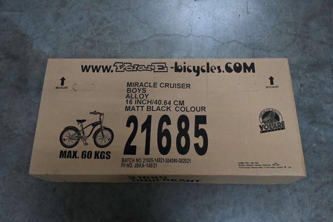 Vélo pour enfants Volare Miracle Cruiser - Garçons - 16 pouces - Noir mat - Prime Collection