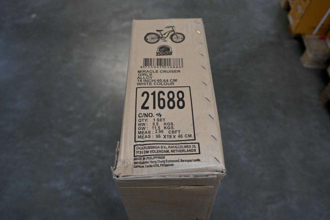 Vélo d'enfant Volare Miracle Cruiser - Filles - 16 pouces - Blanc - Prime Collection