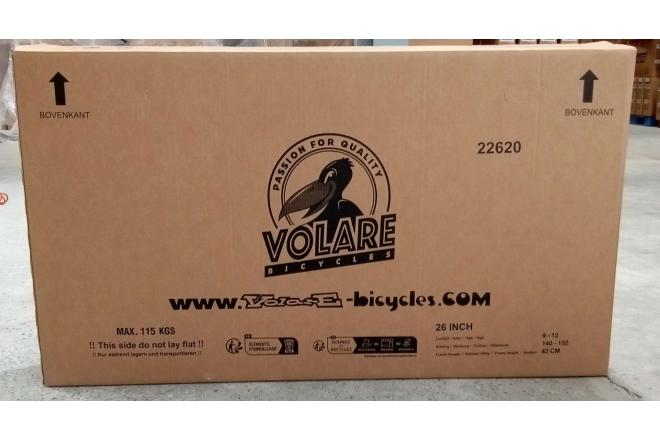 Volare Thombike Vélo enfant - Garçons - 26 pouces - Noir Bleu - 3 vitesses