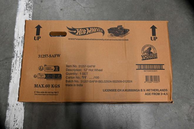 Vélo Hot Wheels pour enfants - Garçons - 12 pouces - Noir Orange Bleu - Freins à deux mains