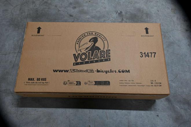 Volare Sportivo Vélo enfant - Garçons - 14 pouces - Bleu Noir - Freins à deux mains