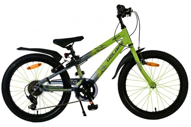 Vélo enfant Volare Rocky - 20 pouces - 7 vitesses - Vert/Gris