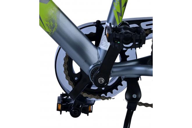 Vélo enfant Volare Rocky - 20 pouces - 7 vitesses - Vert/Gris