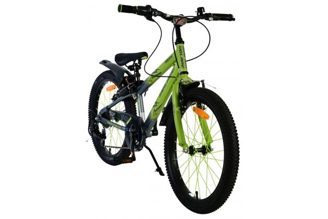 Vélo enfant Volare Rocky - 20 pouces - 7 vitesses - Vert/Gris