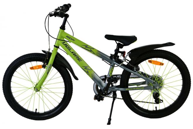 Vélo enfant Volare Rocky - 20 pouces - 7 vitesses - Vert/Gris