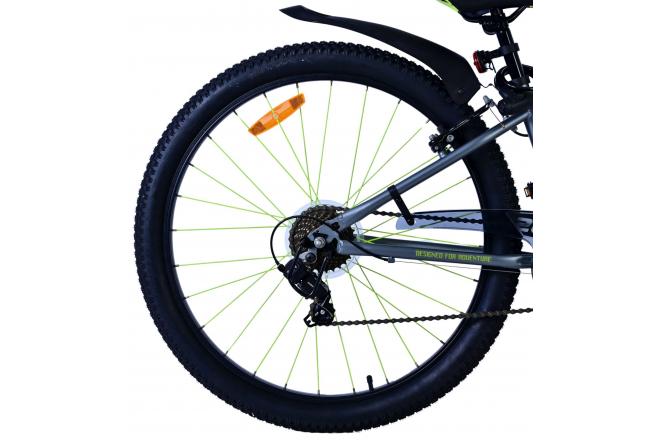 Vélo enfant Volare Rocky - 26 pouces - Vert - 7 vitesses - Freins à deux mains