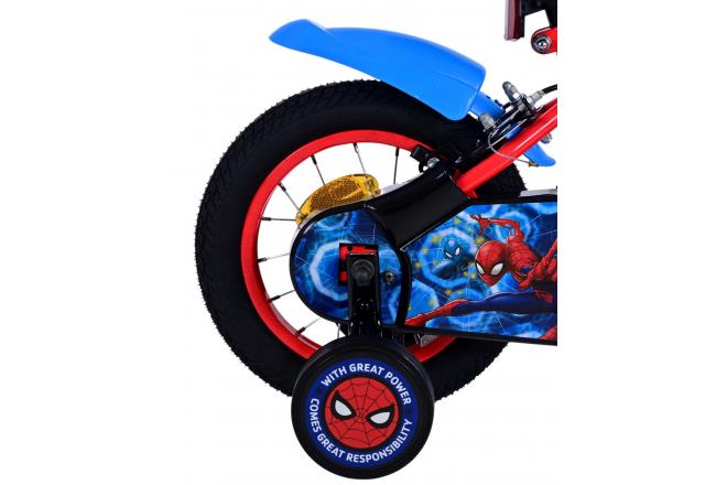 Vélo pour enfants Ultimate Spider-Man - Garçons - 12 pouces - Bleu/Rouge - Freins à deux mains