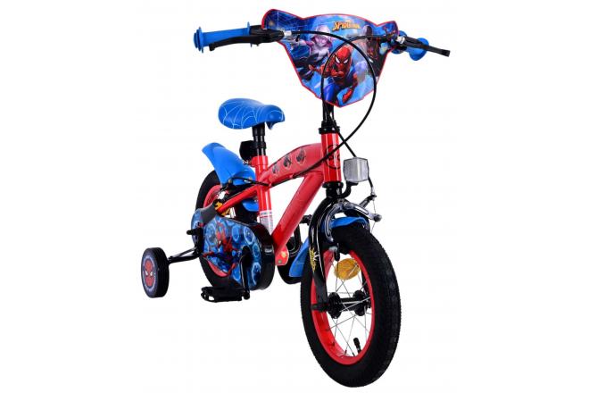 Vélo pour enfants Ultimate Spider-Man - Garçons - 12 pouces - Bleu/Rouge - Freins à deux mains