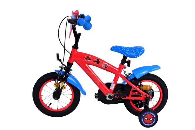 Vélo pour enfants Ultimate Spider-Man - Garçons - 12 pouces - Bleu/Rouge - Freins à deux mains