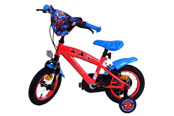 Vélo pour enfants Ultimate Spider-Man - Garçons - 12 pouces - Bleu/Rouge - Freins à deux mains