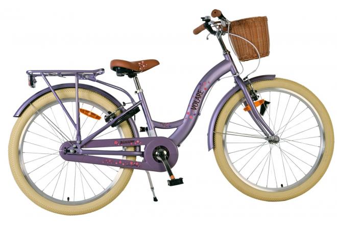 Volare Blossom Vélo d'enfant - Filles - 24 pouces - Violet - Deux freins à main