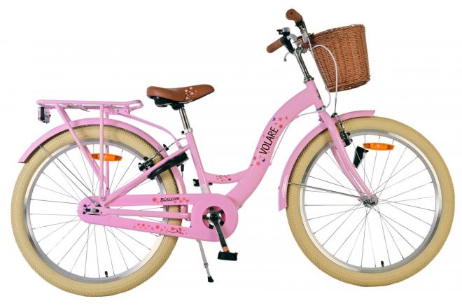 Volare Blossom Vélo enfant - Filles - 24 pouces - Rose - Freins à deux mains