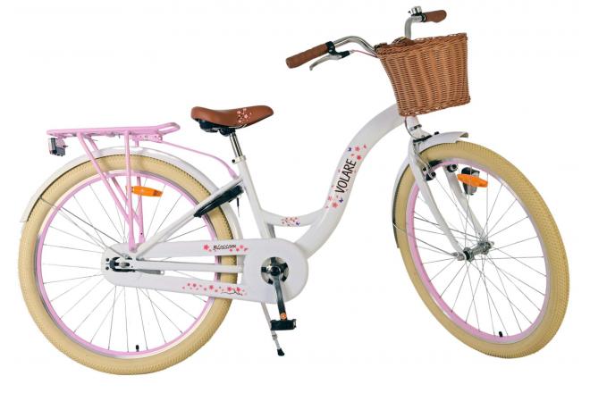 Vélo enfant Volare Blossom - Filles - 26 pouces - Blanc