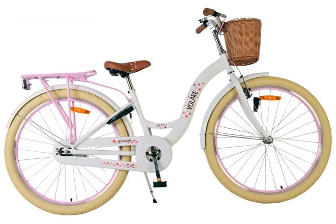 Vélo enfant Volare Blossom - Filles - 26 pouces - Blanc