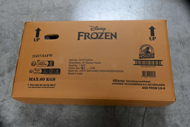 Disney Frozen 2 Vélo pour enfants - Filles - 14 pouces - Bleu/Violet - Freins à deux mains [CLONE]
