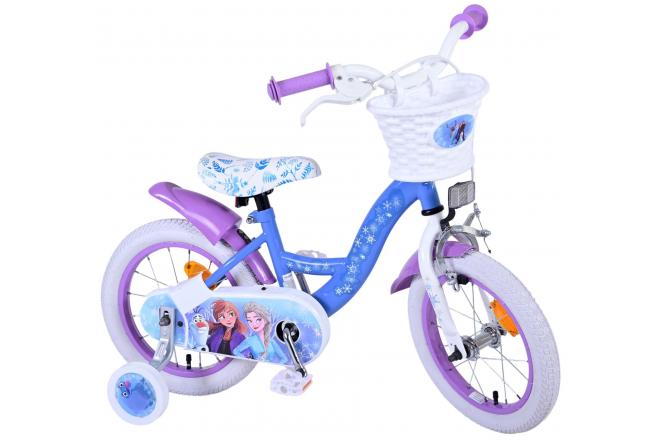 Vélo enfant Disney La reine des neiges 2 - fille - 14 po - bleu/mauve