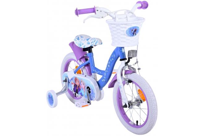 Vélo enfant Disney La reine des neiges 2 - fille - 14 po - bleu/mauve