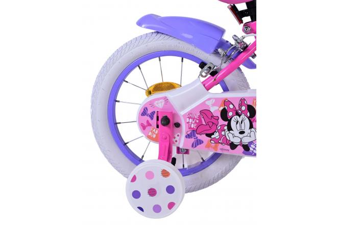 Disney Minnie Vélo enfant - Filles - 14 pouces - Rose - Freins à deux mains