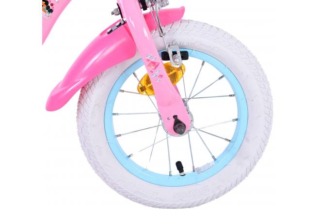 Vélo enfant Disney Princesse - Filles - 12 pouces - Rose - Freins à deux mains