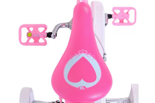 Vélo enfant Disney Princesse - Filles - 12 pouces - Rose - Freins à deux mains