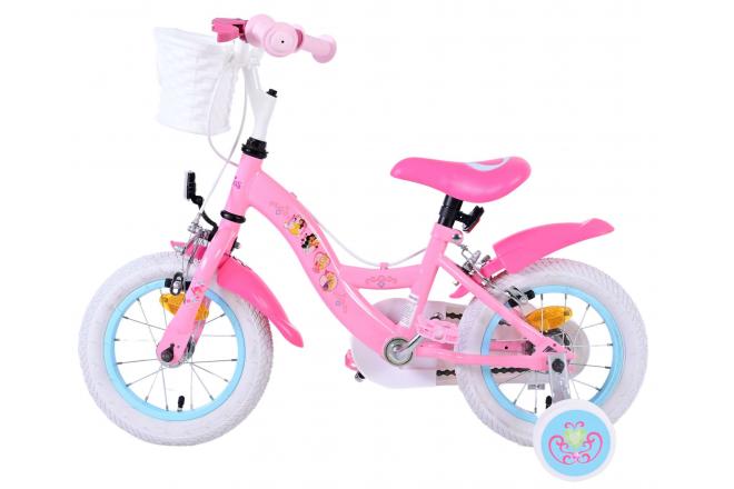 Vélo enfant Disney Princesse - Filles - 12 pouces - Rose - Freins à deux mains