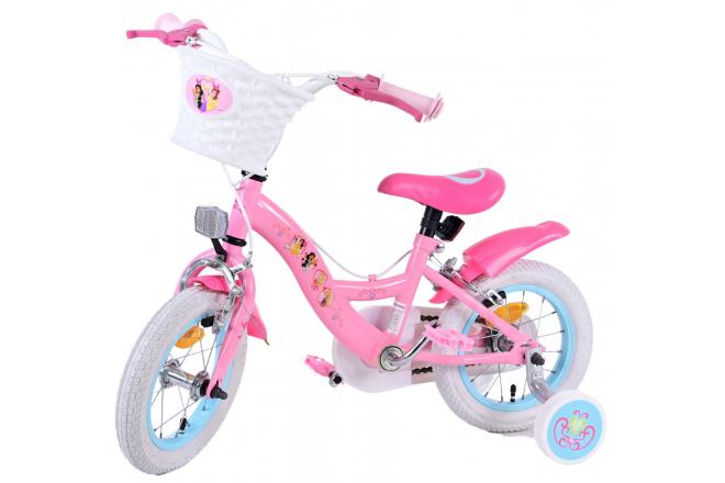 Vélo enfant Disney Princesse - Filles - 12 pouces - Rose - Freins à deux mains