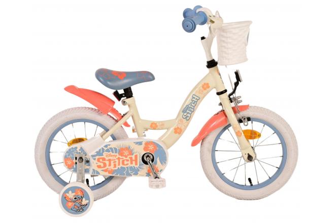 Vélo enfant Disney Stitch - Filles - 14 pouces - Crème Bleu Corail [CLONE]
