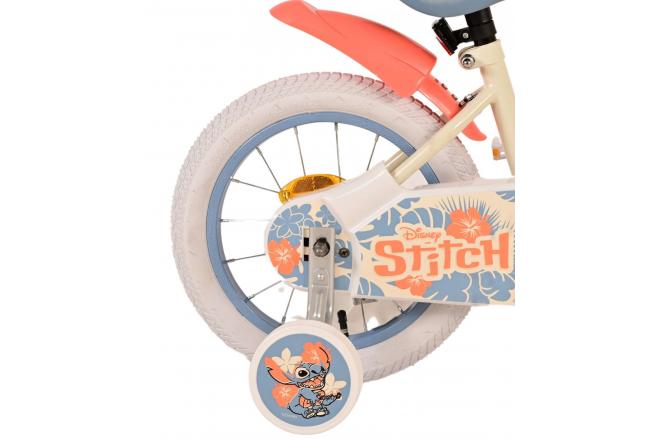 Vélo enfant Disney Stitch - Filles - 14 pouces - Crème Bleu Corail [CLONE]