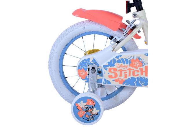Vélo enfant Disney Stitch - Filles - 14 pouces - Bleu corail crème - Freins à deux mains [CLONE]