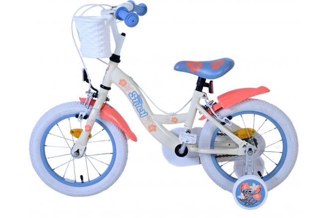 Vélo enfant Disney Stitch - Filles - 14 pouces - Bleu corail crème - Freins à deux mains [CLONE]