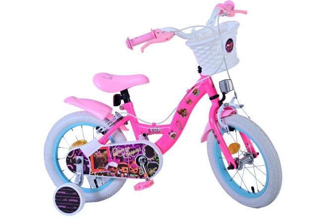 Vélo enfant LOL Surprise - Filles - 14 pouces - Rose - Freins à deux mains