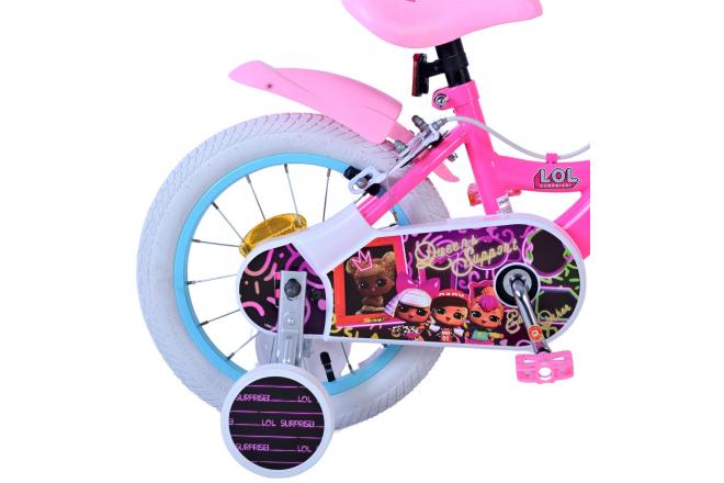Vélo enfant LOL Surprise - Filles - 14 pouces - Rose - Freins à deux mains