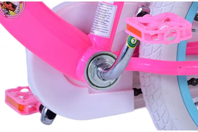 Vélo enfant LOL Surprise - Filles - 14 pouces - Rose - Freins à deux mains