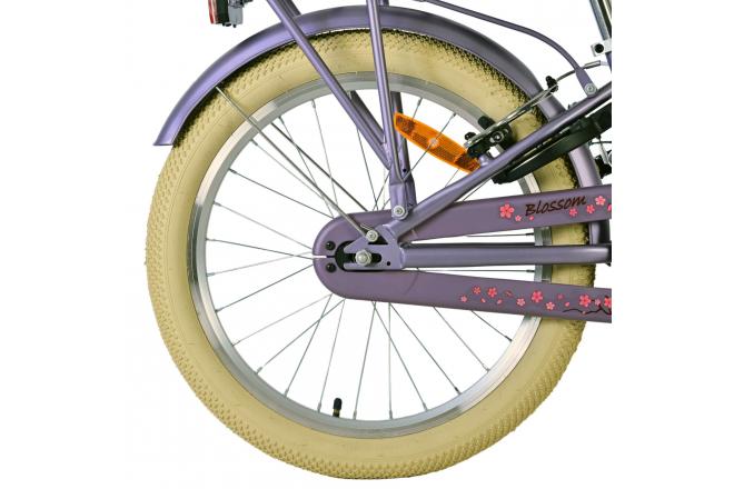 Volare Blossom Vélo enfant - Filles - 20 pouces - Violet - Deux freins à main