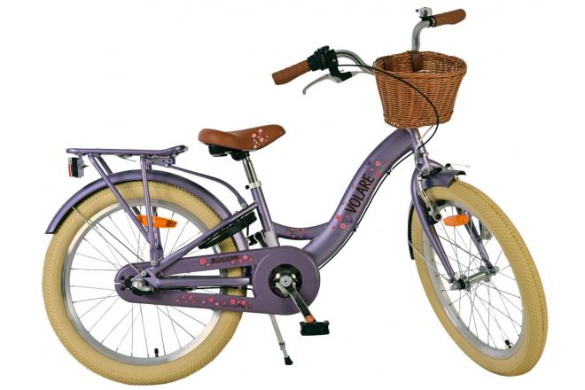 Vélo enfant Volare Blossom - Filles - 20 pouces - Violet - Nexus 3 vitesses