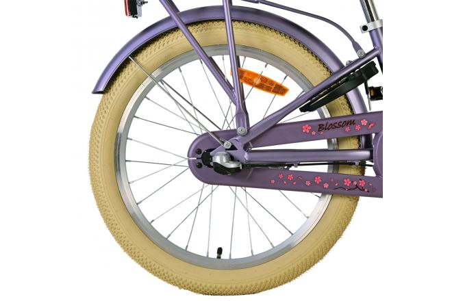 Vélo enfant Volare Blossom - Filles - 20 pouces - Violet - Nexus 3 vitesses