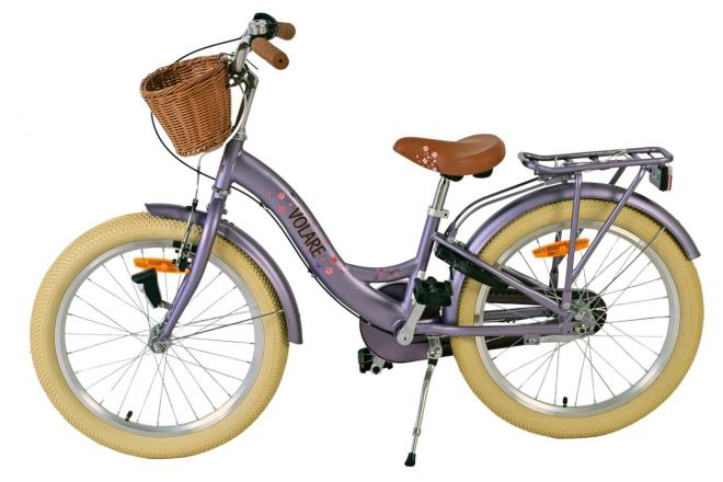 Vélo enfant Volare Blossom - Filles - 20 pouces - Violet - Nexus 3 vitesses